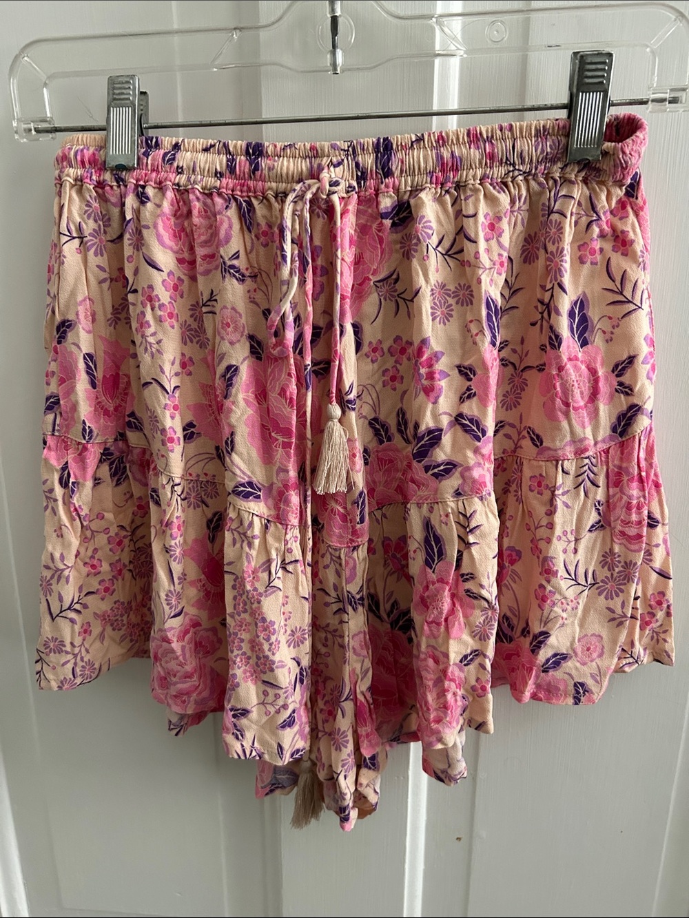 🌸Spell🌸 Wild Bloom Drawstring Ruffle Shorts S - Picture 3 of 8